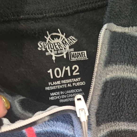 Marvel Spider-Man Into the Spider-Verse Fleece Onesie – Kids‎ 10/12 - Picture 2 of 7